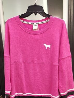 PINK Victoria's Secret Bright Pink Logo Sweatshirt